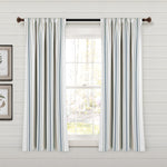 Farmhouse Stripe Yarn Dyed Recycled Cotton Window Curtain Panel Set