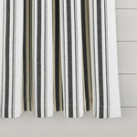 Farmhouse Stripe Yarn Dyed Recycled Cotton Window Curtain Panel Set