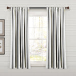 Farmhouse Stripe Yarn Dyed Recycled Cotton Window Curtain Panel Set