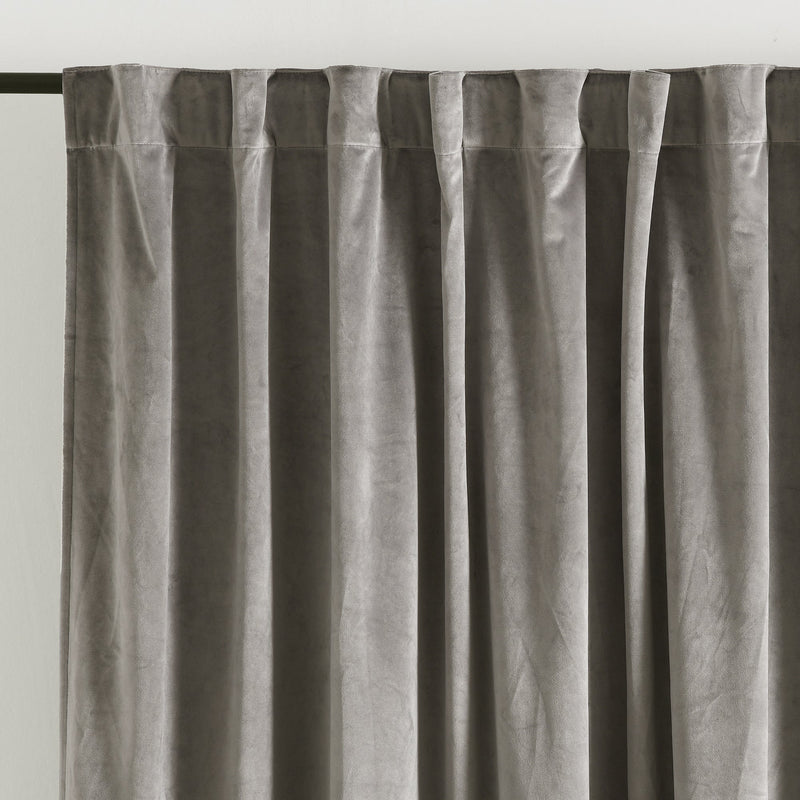 Prima Velvet Solid Ultra Wide Light Filtering Window Curtain Panel