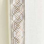 Luxury Vintage Velvet & Sheer With Border Pompom Trim Window Curtain Panel