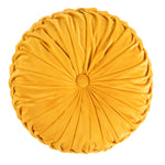 Round Pleated Soft Velvet Decorative Pillow