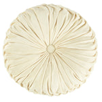 Round Pleated Soft Velvet Decorative Pillow