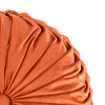 Round Pleated Soft Velvet Decorative Pillow