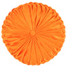 Round Pleated Soft Velvet Decorative Pillow