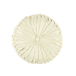 Round Pleated Soft Velvet Decorative Pillow