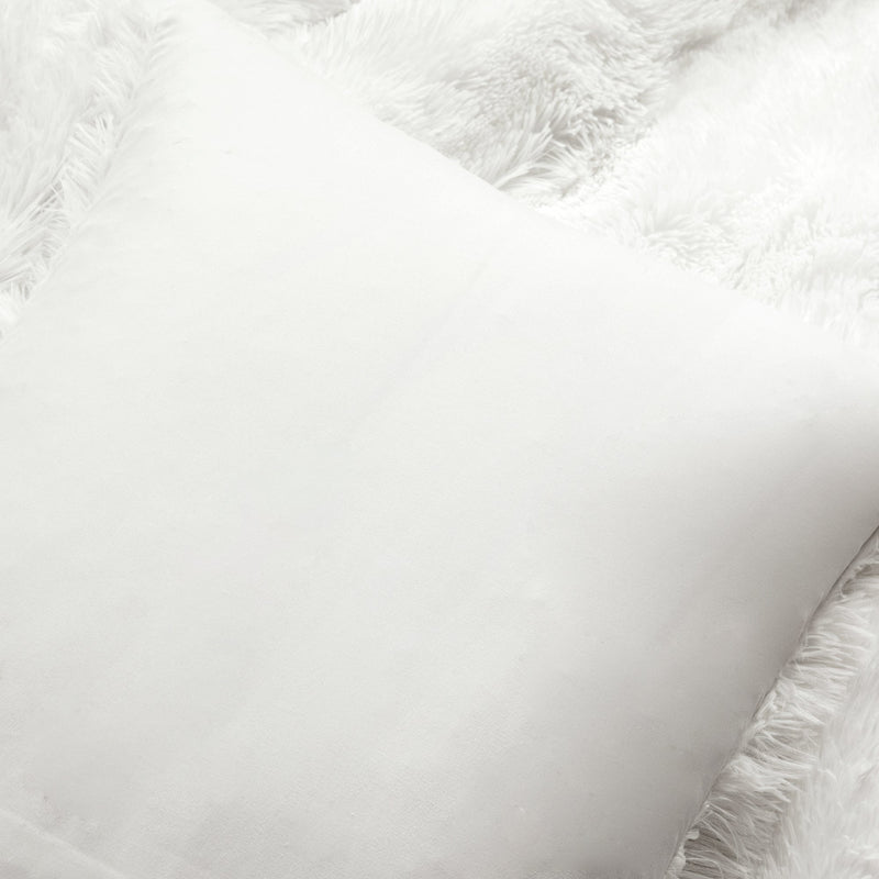 Emma Faux Fur Decorative Pillow Cover, Lush Decor
