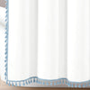 Boho Melora Tassel Yarn Dyed Recycled Cotton Shower Curtain