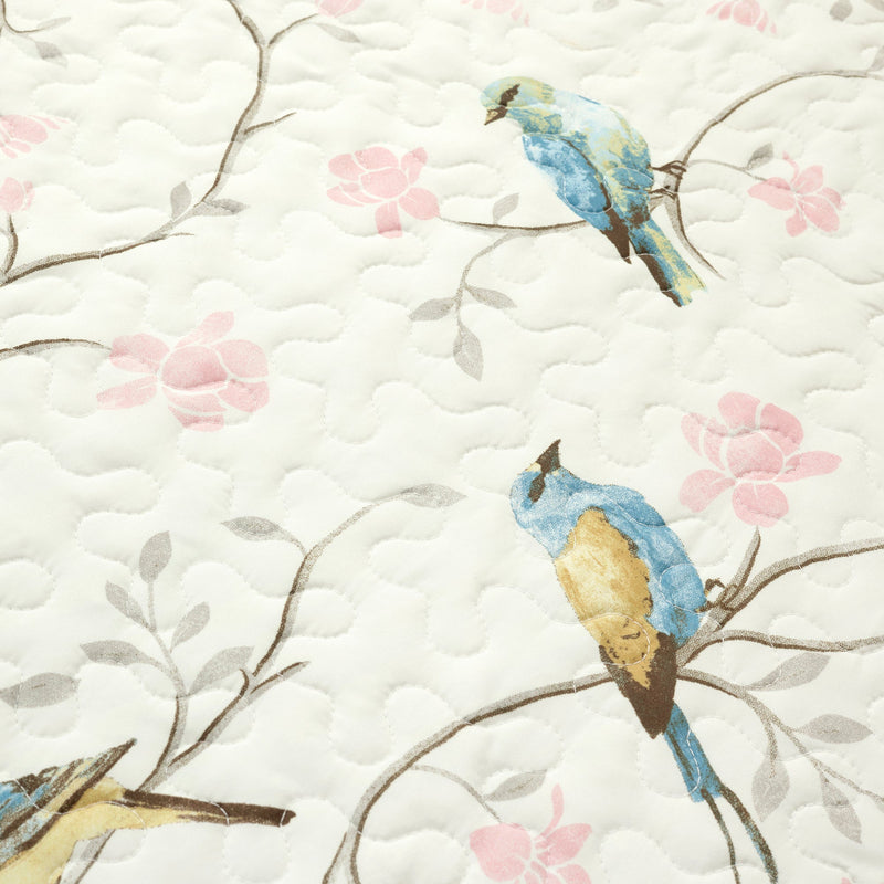 Botanical Bird & Flower Quilt 3 Piece Set