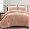 Modern Solid Ultra Soft Faux Fur Comforter Bed In A Bag