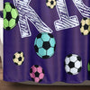 Girls Soccer Kick Shower Curtain