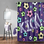 Girls Soccer Kick Shower Curtain