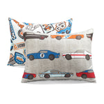 Race Cars Reversible Comforter Set + Sheet Set Combo