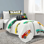 Racing Cars Reversible Comforter Set