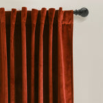 Prima Velvet Solid Ultra Wide Light Filtering Window Curtain Panel