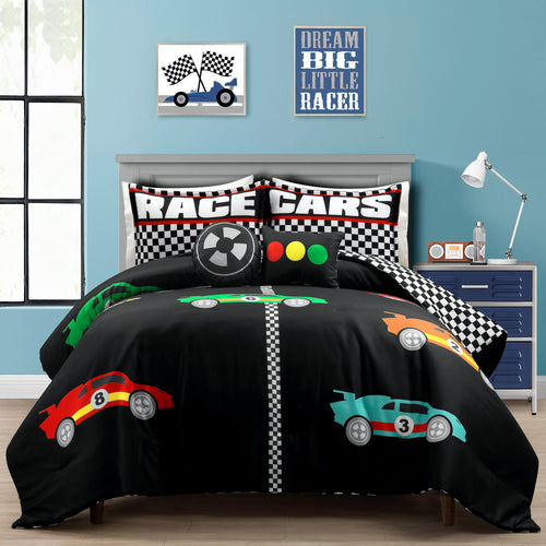 Racing Cars Reversible Comforter Set