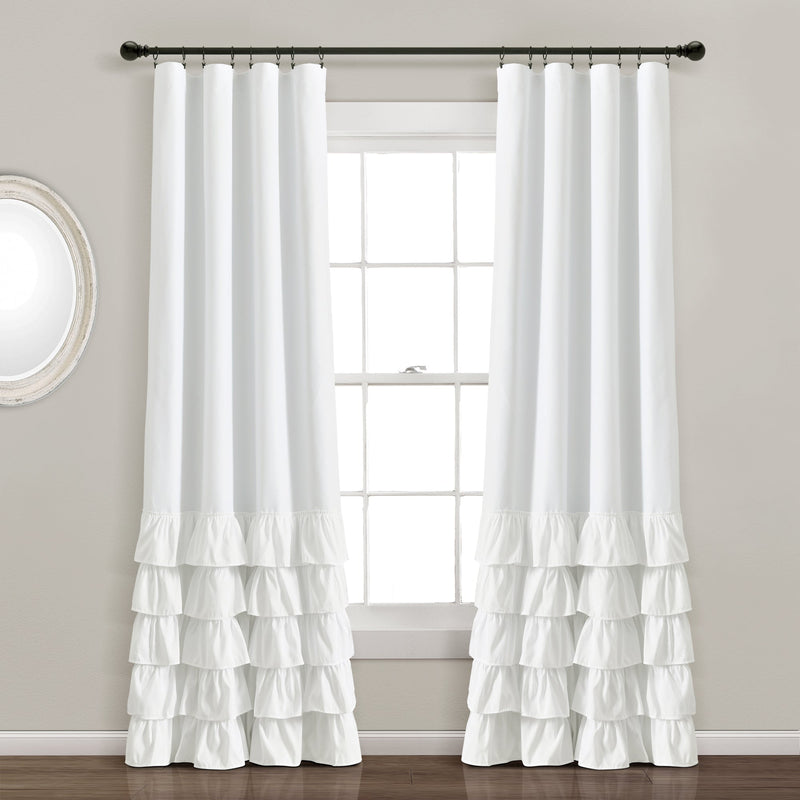 Allison Ruffle 100% Blackout Window Curtain Panel