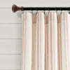 Farmhouse Stripe Yarn Dyed Recycled Cotton Window Curtain Panel Set