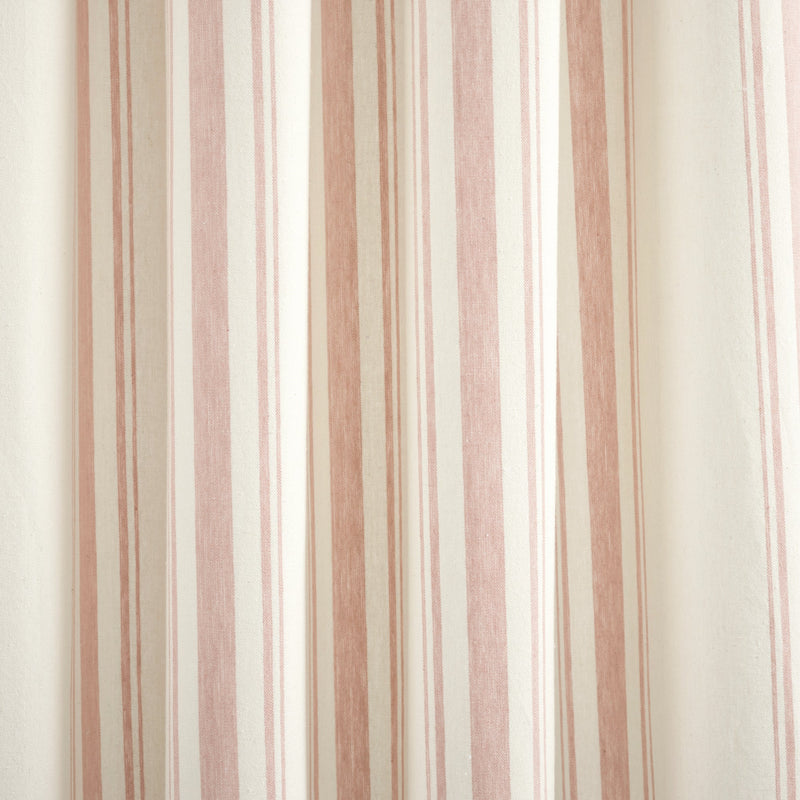 Farmhouse Stripe Yarn Dyed Recycled Cotton Window Curtain Panel Set