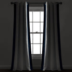 Block Border Blackout Window Curtain Panel