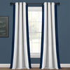 Block Border Blackout Window Curtain Panel