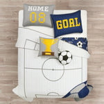 Soccer Game Reversible Oversized Quilt Set