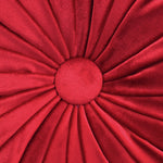 Round Pleated Soft Velvet Decorative Pillow