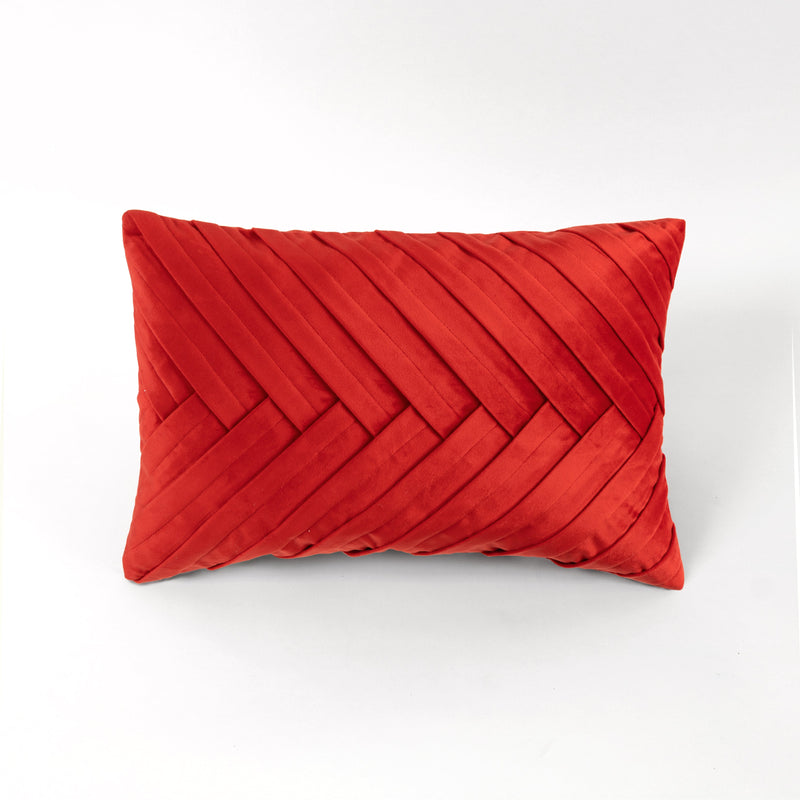 Velvet Pleat Decorative Pillow