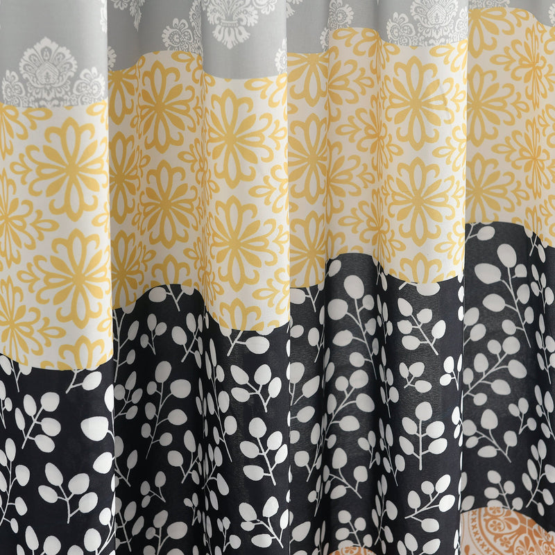 Bohemian Stripe Window Curtain Panel Set