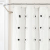 Boho Circle Tufted Yarn Dyed Recycled Cotton Shower Curtain