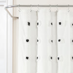 Boho Circle Tufted Yarn Dyed Recycled Cotton Shower Curtain