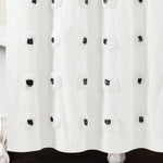 Boho Circle Tufted Yarn Dyed Recycled Cotton Shower Curtain
