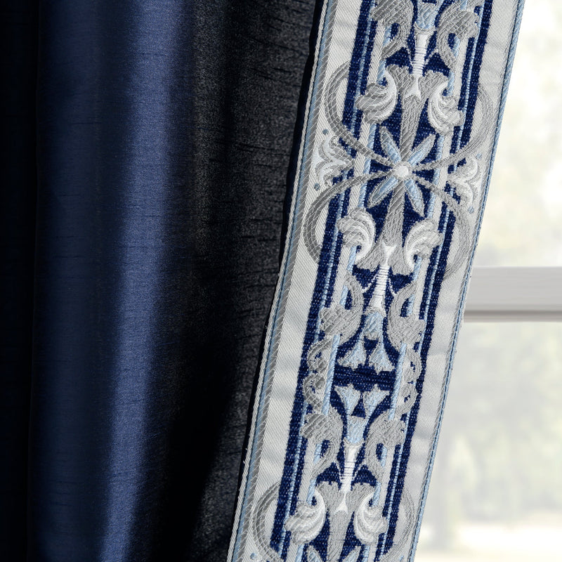 Curtain Trim Tape, Drapery Trim for Nursery Light Blue 