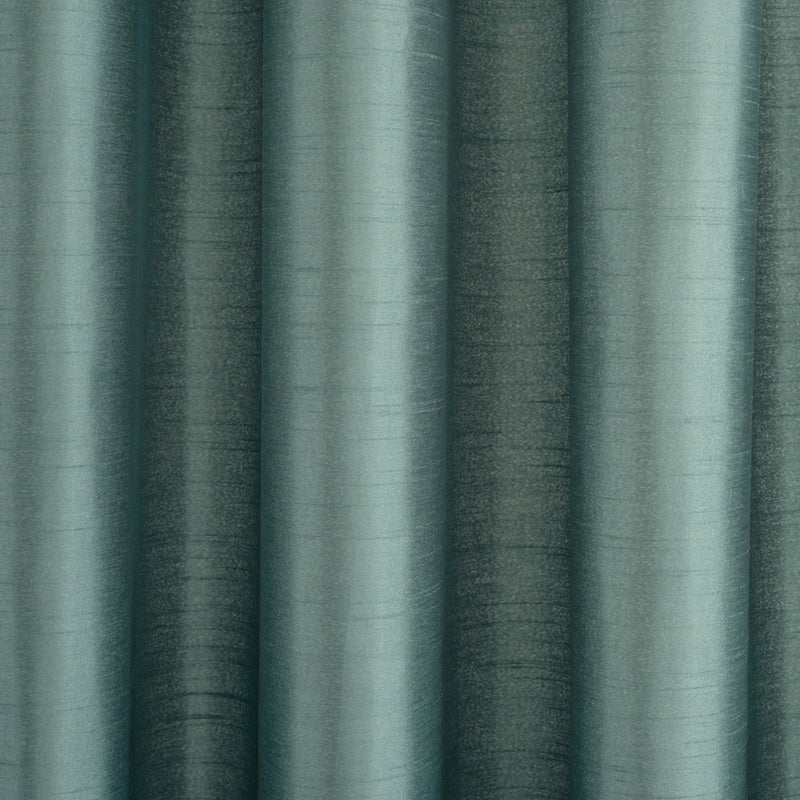 Luxury Regency Faux Silk Two-Tone Tassel Window Curtain Panel Set