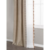 Luxury Vintage Velvet & Sheer With Border Pompom Trim Window Curtain Panel