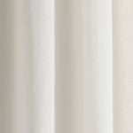 Luxury Modern Flower Linen Like Embroidery Border Window Curtain Panel