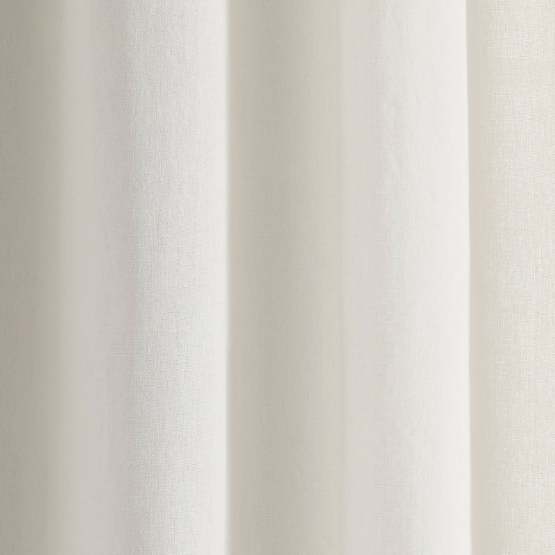 Luxury Modern Flower Linen Like Embroidery Border Window Curtain Panel
