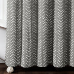 Hygge Modern Arrow Faux Linen Shower Curtain