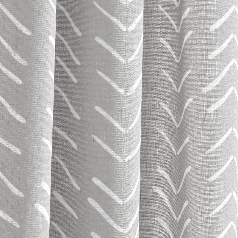 Hygge Modern Arrow Faux Linen Shower Curtain
