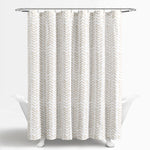 Hygge Modern Arrow Faux Linen Shower Curtain