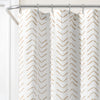 Hygge Modern Arrow Faux Linen Shower Curtain