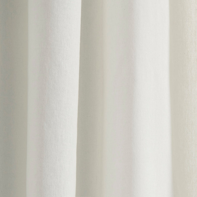 Luxury Modern Flower Linen Like Embroidery Border Window Curtain Panel