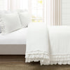 Ella Ruffle Lace 100% Cotton Duvet Cover 3 Piece Set