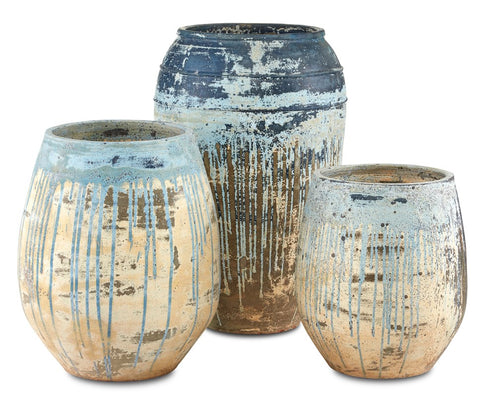 Currey and Company Sicilia Medium Blue Planter 2200-0005