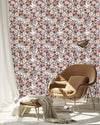 Modish Beige Floral Wallpaper Chic