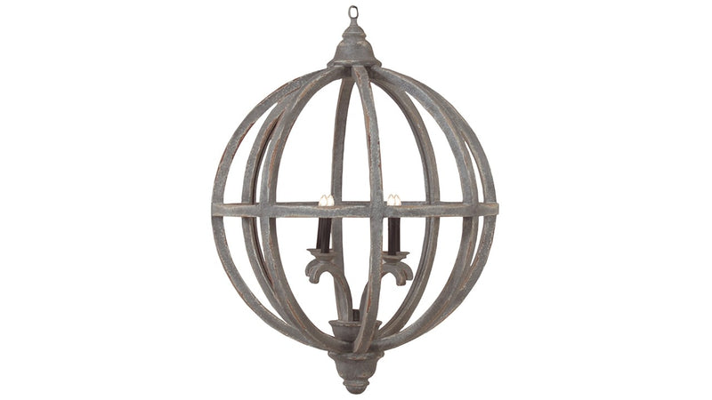 Lovecup Weathered Gray Axel Orb Chandelier L832