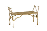 Currey and Company Faux Bois Beaujon Bench 2787