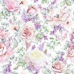 Contemporary Pink and Violet Flowers Wallpaper Tasteful
