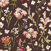 Dark Brown Floral Wallpaper