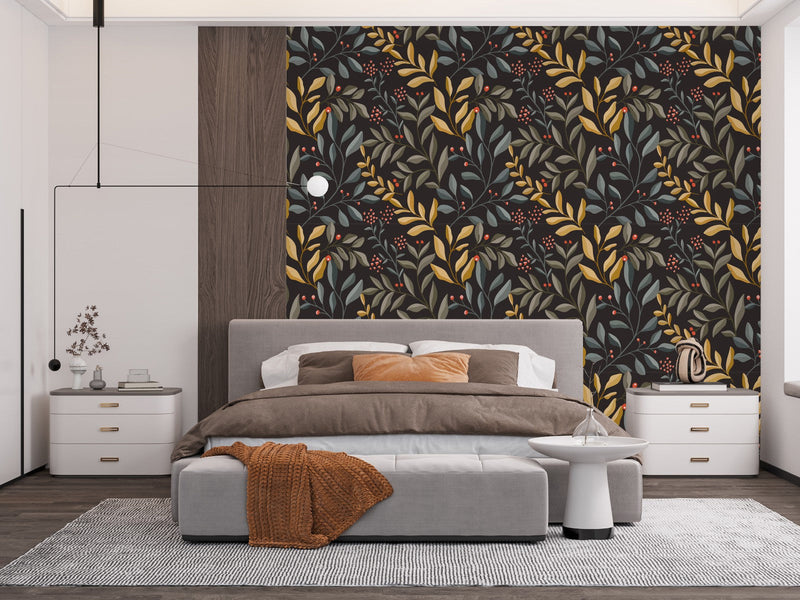 Voguish Red Berries Wallpaper Fashionable